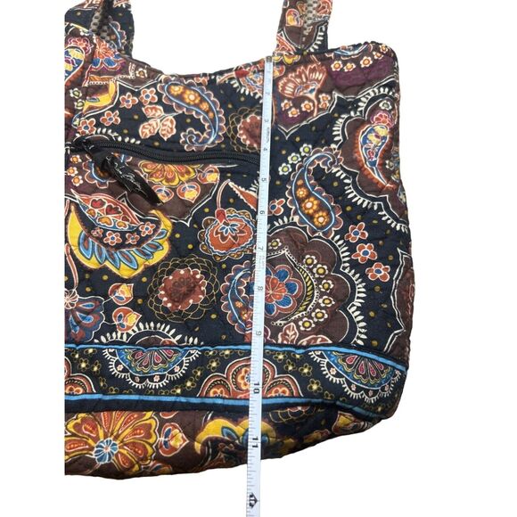 Vera Bradley Kensington Brown Shoulder Bag Ladies Purse Retired Womens Tote - Picture 3 of 13